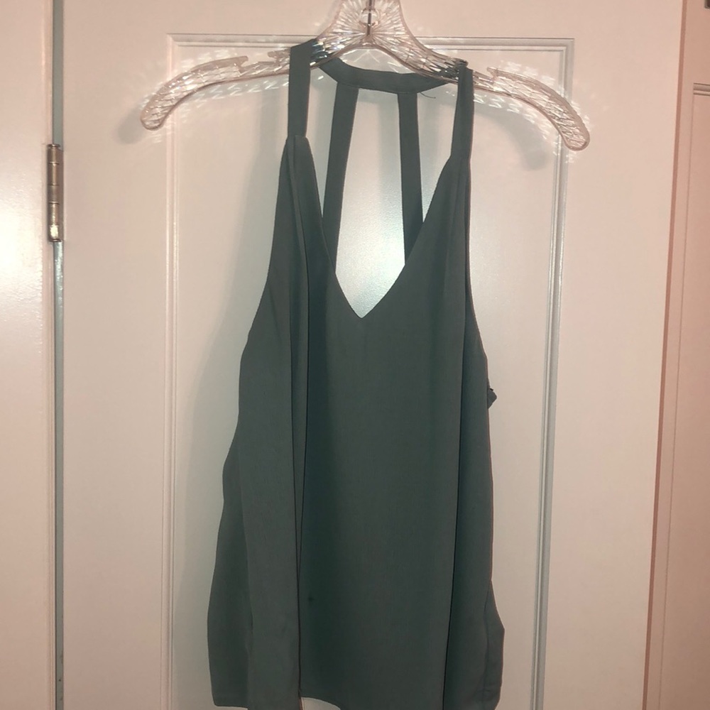 Blue tank size large